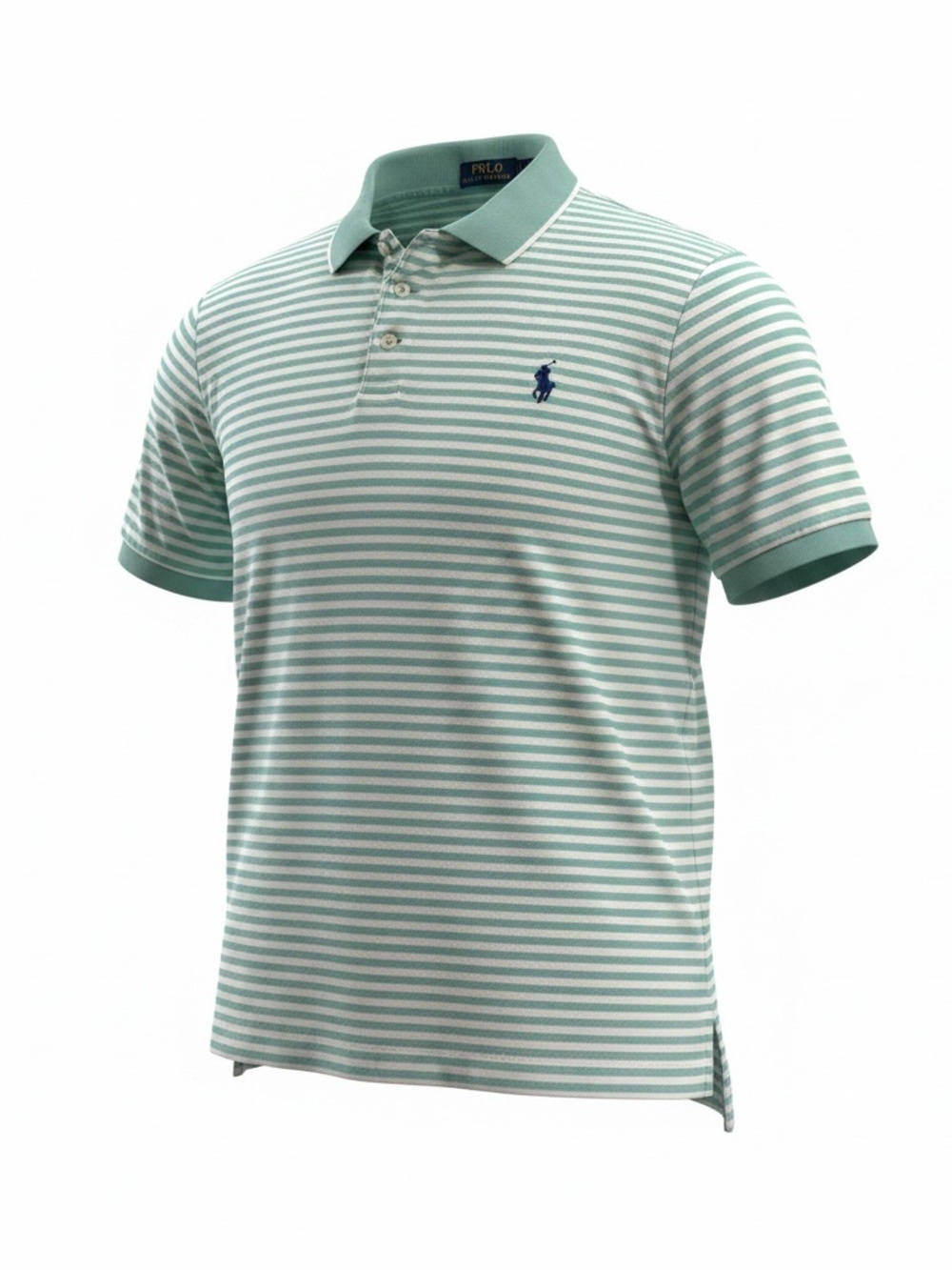 Polo‎ by Ralph Lauren Mint and White Striped Polo Shirt